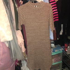 Tan fitted dress